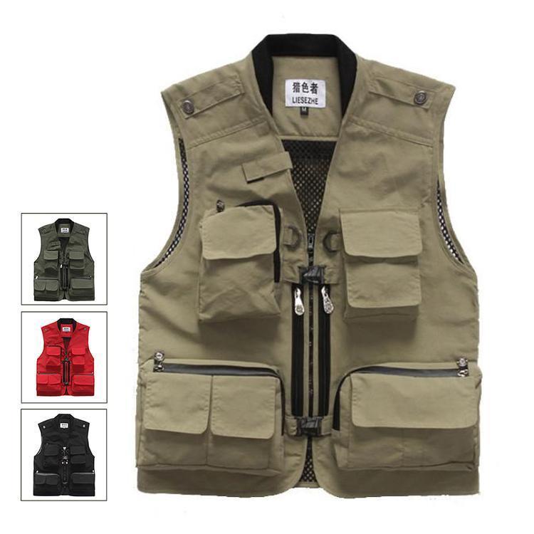 アウトドアベスト メンズ 多機能ベスト 作業服 お釣り 撮影 登山旅行 登山 大人気 春 夏 カジュアル カメラマン マウンテンベスト