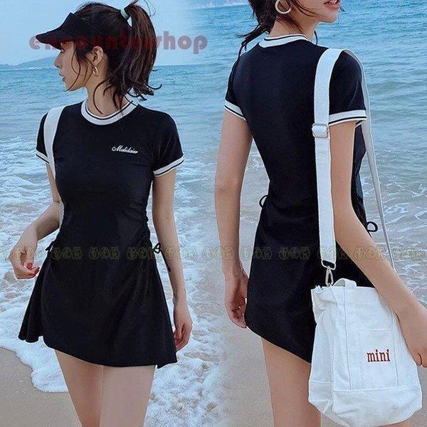 水着 レディース 体型カバー 水着ワンピース型 セパレート水着 半袖 UVカット ショットパンツ オシャレ韓国風 可愛いスイムウェア ママ水着 学生 温泉