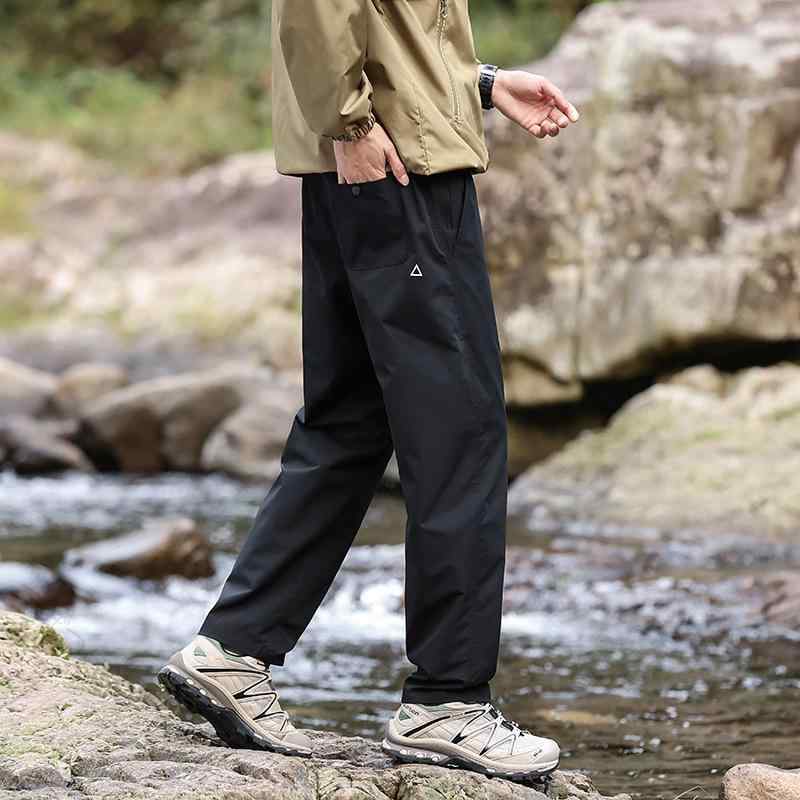 乐天商城 - カジュアルパンツ メンズ 登山パンツ トレッキングパンツ 薄手 ストレート カーキ ブラック 普段使い 春秋 ポリエステル アウトドア 速乾 軽量 動きやすい おしゃれ 快適 耐久性 通勤 通学 旅行 山登り ハイキング スポーツ 春物 秋物 シンプル 着回し メンズパンツ 伸縮性