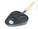 目玉焼 3ヶ焼 木柄付 南部鉄器 岩鋳 キッチン用品 調理器具 鉄製フライパン 鉄 国産 工芸品 伝統工芸 プレゼント 贈り物 贈物