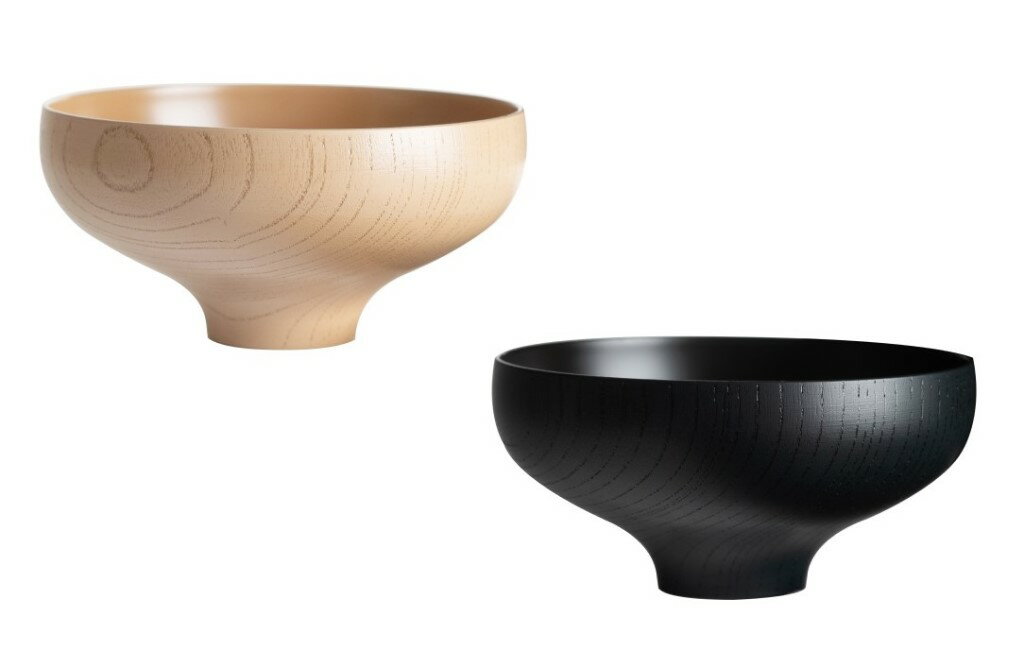 【天然木・漆器】くるむシリーズ・飯椀（白・紺）