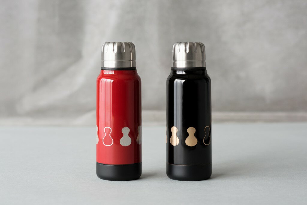 URUSHI UmbrellaBottle mini（うるしアンブレラボトル・ミニ）ひょうたん / SHU（朱）・KURO（黒）持ち運びがしやすいミニサイズのボトルタイプ（水筒）です【代引き手数料無料】【誕生日 / 還暦祝い / プレゼント / ギフト】