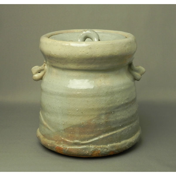 伸郎作・萩焼水差・木箱[茶道具・萩焼・水差・抹茶茶碗]