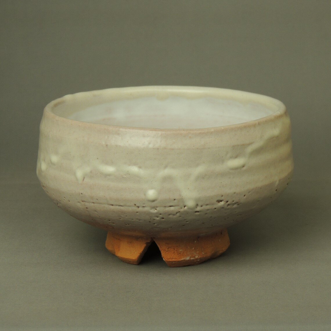 萩焼 藁灰釉 抹茶碗