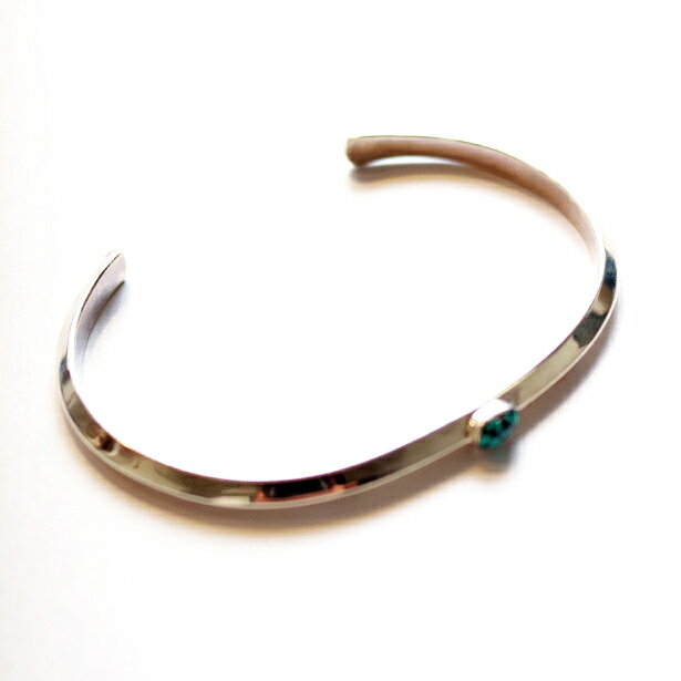 【Sunku Triangle Bangle (S) W/Turquoise】サンク シルバーバングル シルバー バングル シンプル ターコイズ メンズ レディ...