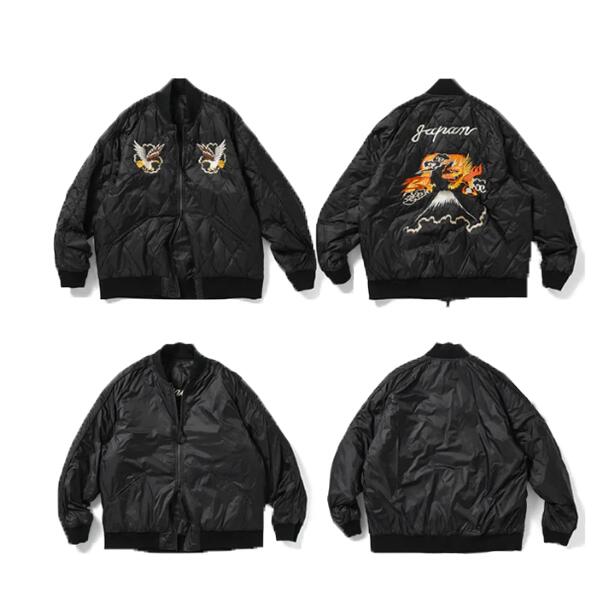 TAION JAPAN SPECIAL - UNISEX タイオン ジャパンスペシャル リバーシブル スカジャン ダウンジャケット（BLACK）
