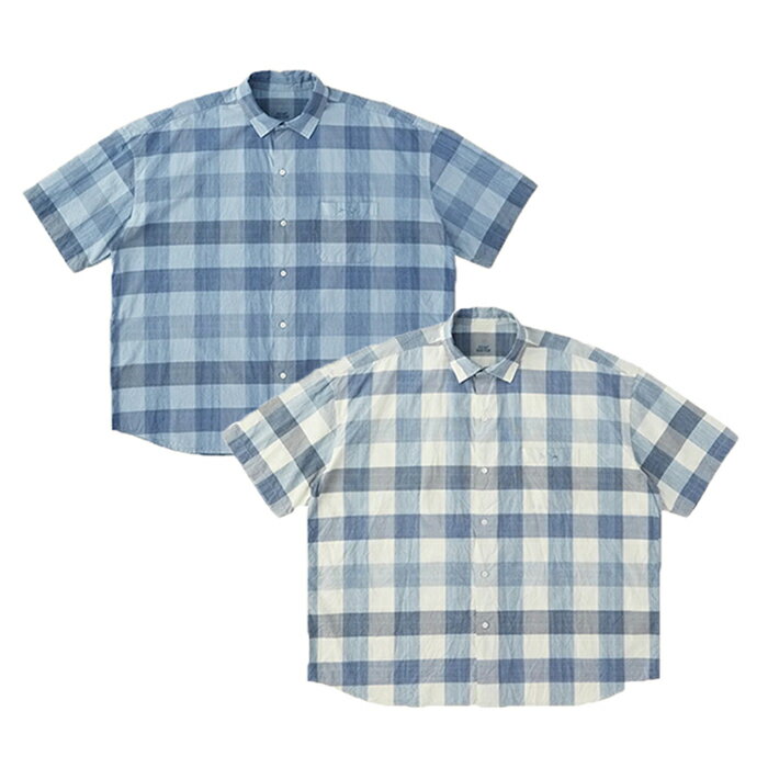 Porter Classic H/W INDIGO CHECK BEAT WRITER SHIRT ポータークラシック H/W インディゴチェックビートライターシャツ（BLUE）（LIGHT BLUE）[PC-010-3932]