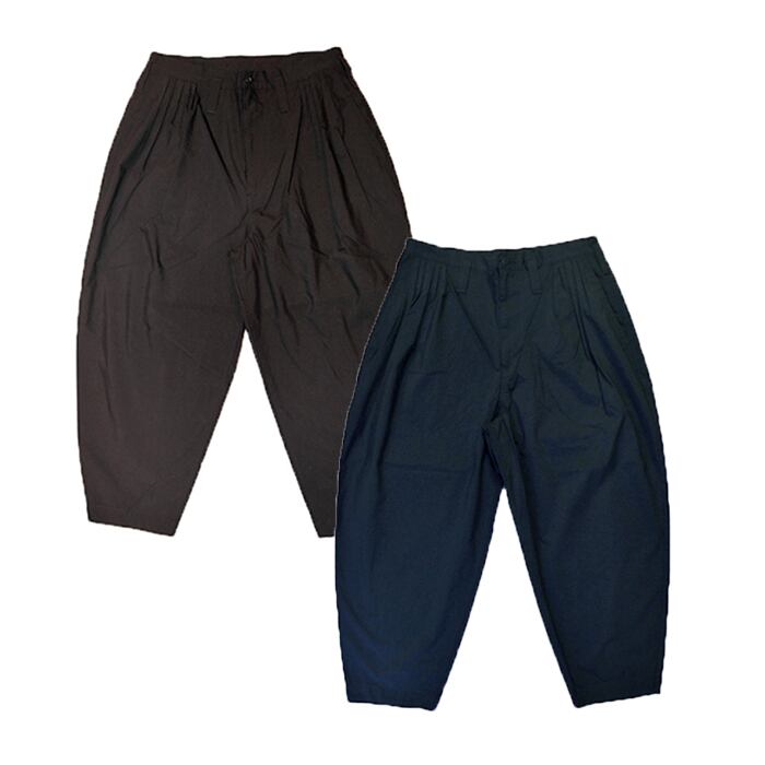 Porter Classic POPLIN BEBOP PANTS - ポータークラシック ポプリンビバップパンツ（NAVY）（BLACK）[PC-035-2139]