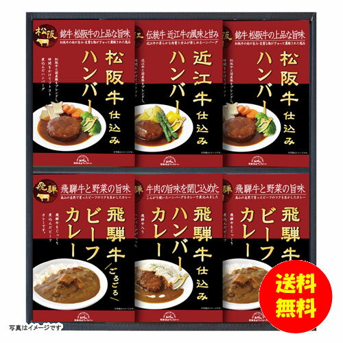 ギフト 飛騨高山ファクトリー 松阪牛・近江牛・飛騨牛仕込みハンバーグ&カレー詰合せ HBK-40 【送料無料 北海道・沖縄・東北 別途加算】 [結婚内祝い 新築内祝い 快気内祝い 引越内祝い 出産内祝い 内祝い お祝い お祝い返し ギフト 出産祝い お