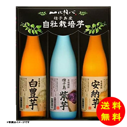 ※御中元のご注文は7月29日で締め切らせていただきますまた商品につきましては、在庫がなくなり次第終了とさせていただきますので、ご了承ください 【商品説明】白豊芋25度720ml×1本、種子島紫芋25度720ml×1本、安納芋25度720ml×1本【配送】直送品 常温【ご注意】※離島及び沖縄本島への配送はお引き受けできません ※商品は宅急便にて10日程度でお届けいたします ※冷凍マークは冷凍配送、coolマークはクール配送にてお届けいたします ※産地直送品（フルーツ・スイーツ）につきましては出荷期間が限られている商品もございます ※フルーツなどは天候により表記の出荷時期と前後する場合がございます。また、やむおえない事情により産地・商品の変更や配送が中止になることがございます ※画像のイメージは量や大きさ等、実際のものと異なる場合がございます。 商品説明をご覧いただき確認ください ※お断りなくパッケージが変更となる場合がございます ※配送日の指定、及び代引きはお引き受けできません ※直送品となりますので配送番号をお知らせが困難な場合がございます 様々な用途でご利用いただいております 御中元 お中元 夏ギフト 母の日 父の日 残暑御見舞 残暑お見舞い 暑中御見舞 暑中お見舞い 寒中御見舞 陣中御見舞 敬老の日 快気祝い お年賀 御年賀 志 進物 内祝 御祝 お祝い 結婚式 引き出物 出産御祝 新築御祝 開店御祝 贈答品 贈物 粗品 新年会 忘年会 二次会 展示会 文化祭 夏祭り 祭り 婦人会 こども会 イベント 記念品 景品 御礼 御見舞 御供え 仏事 お供え クリスマス バレンタインデー ホワイトデー お花見 ひな祭り こどもの日 ギフト プレゼント 新生活 運動会 スポーツ マラソン 受験 パーティー バースデー