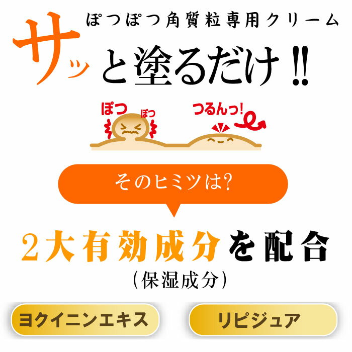 ぽっつるん 気になるぽつぽつ角質粒にサッと塗るだけ！ハトムギ いぼ 除去 イボ取り いぼ取り 首のイボ イボ取りパック ヨクイニン クリーム 角質粒 老人性ゆうぜい 首 胸元 胸もと 顔 疣取り ブツブツ 背中 ぶつぶつ イボ用 イボ対策 ぽっつるんクリーム 送料無料