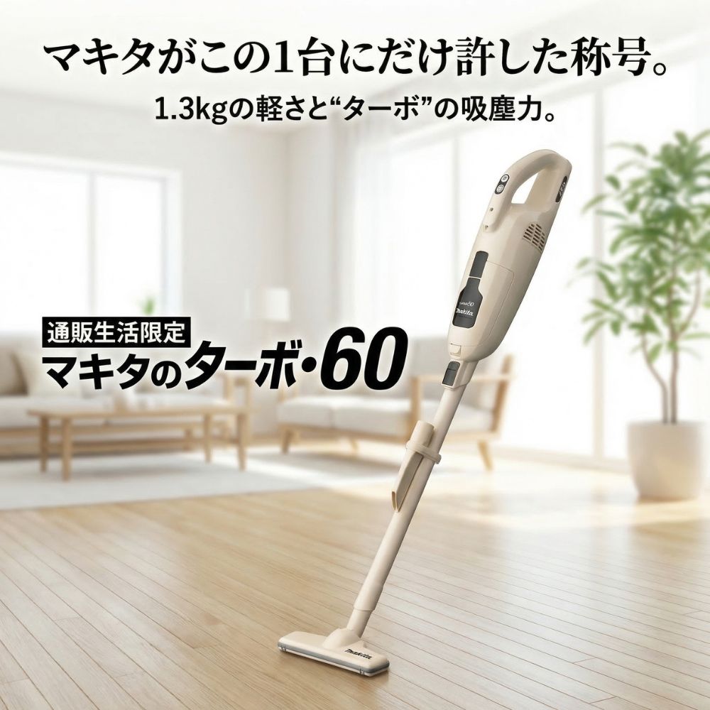 掃除機・クリーナー Makita TURBO 60 通販生活®充電式クリーナー 通販生活のマキタのターボ・60｜【公式