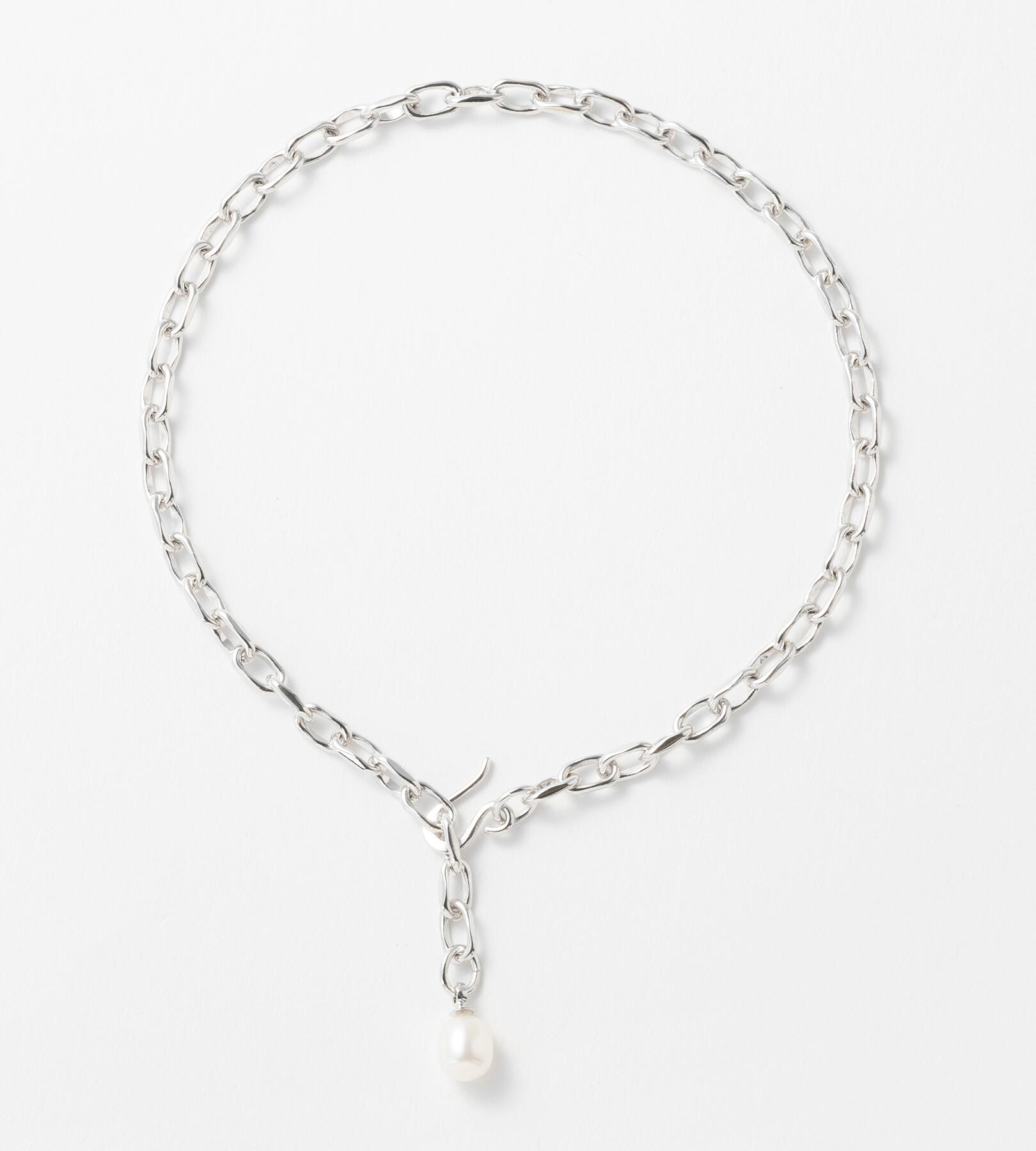 リンクチェーン エンドパール アンクレット アクセサリー レディース メンズ ペア おそろい チェーン ..