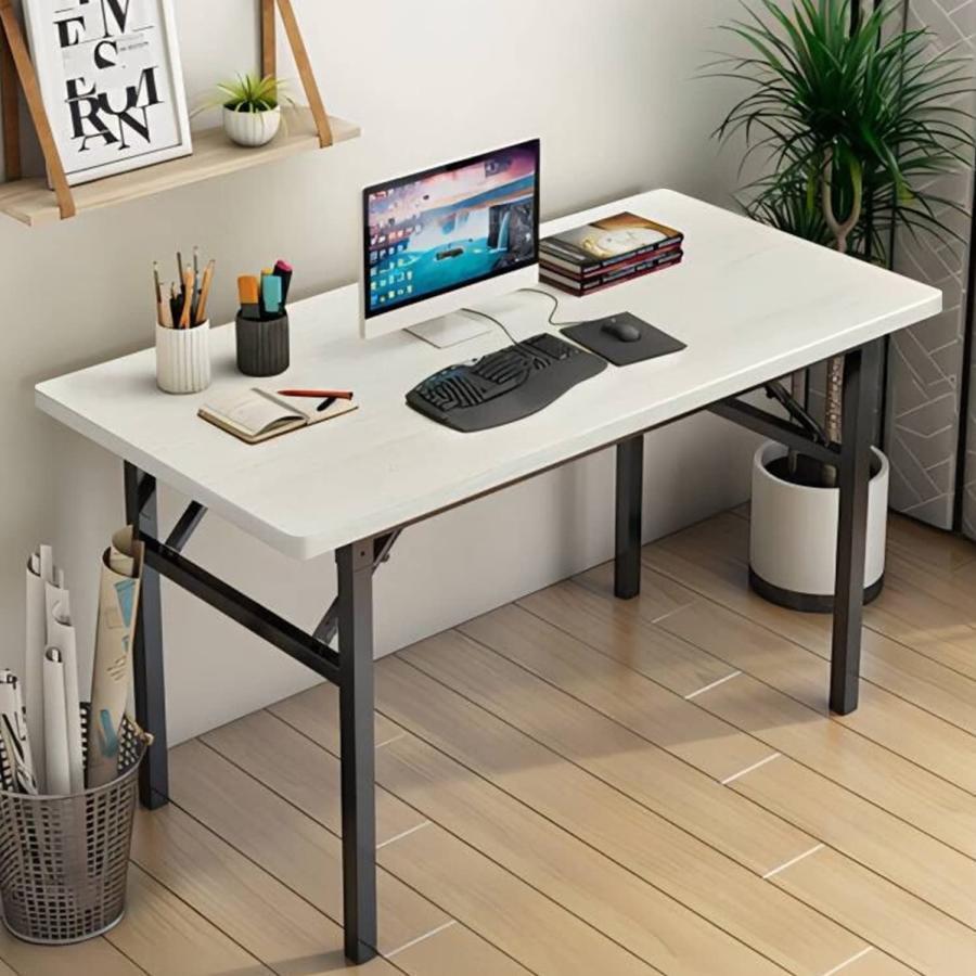 折りたたみデスク テーブル 机 組立不要 在宅勤務 リモートワーク用 勉強机 北欧 作業台 ゲーミングデスク 塾 シンプル 頑丈 アウトドア使用可能 100CM