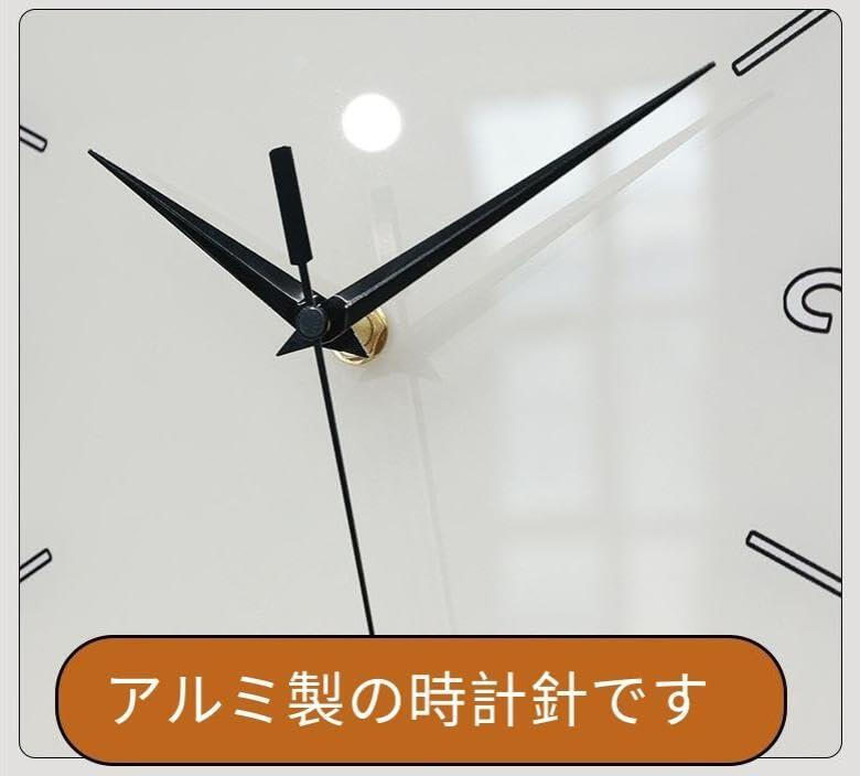 両面時計 デジタル リビング 壁掛け センサースイッチグロー明るいデジタルコーナー壁掛け と温度と湿度表示を搭載 ホームクリエイティブデコレーション振り子 多機能西海岸スタイルファッショ クリームホワイト (タイムレコード 10インチ 誘導スイッチ+充電金) [3]