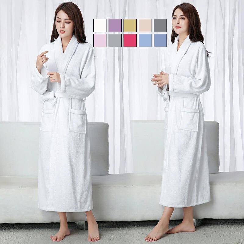 バスローブ ルームウェア メンズ レディース マキシ丈 ロング丈 ガウン オールシーズン対応 長袖 サウ..
