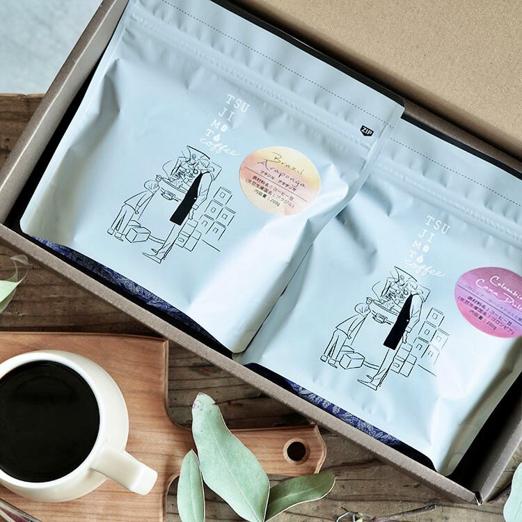 お歳暮にスペシャルティコーヒー豆・粉2種詰め合わせギフトブラジル アラポンガ(浅煎り)200gコロンビア カーニャドゥルセ(中深煎り)200gコーヒー / 飲み...