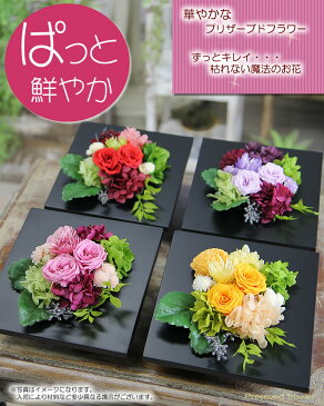 敬老の日 花 プリザーブドフラワー 壁掛け モダンフレーム 額 送料無料 誕生日 ケース入り プレゼント ギフト