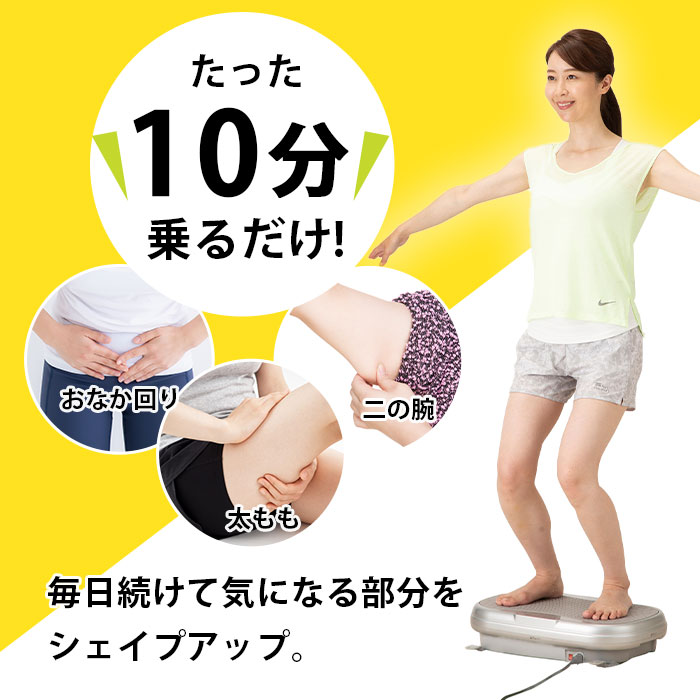 ポルトジェットボードライトAIM-FN048振動マシンブルブル乗るだけトレーニングシェイプアップダイエットフィットネス二の腕太ももお尻運動コンパクト