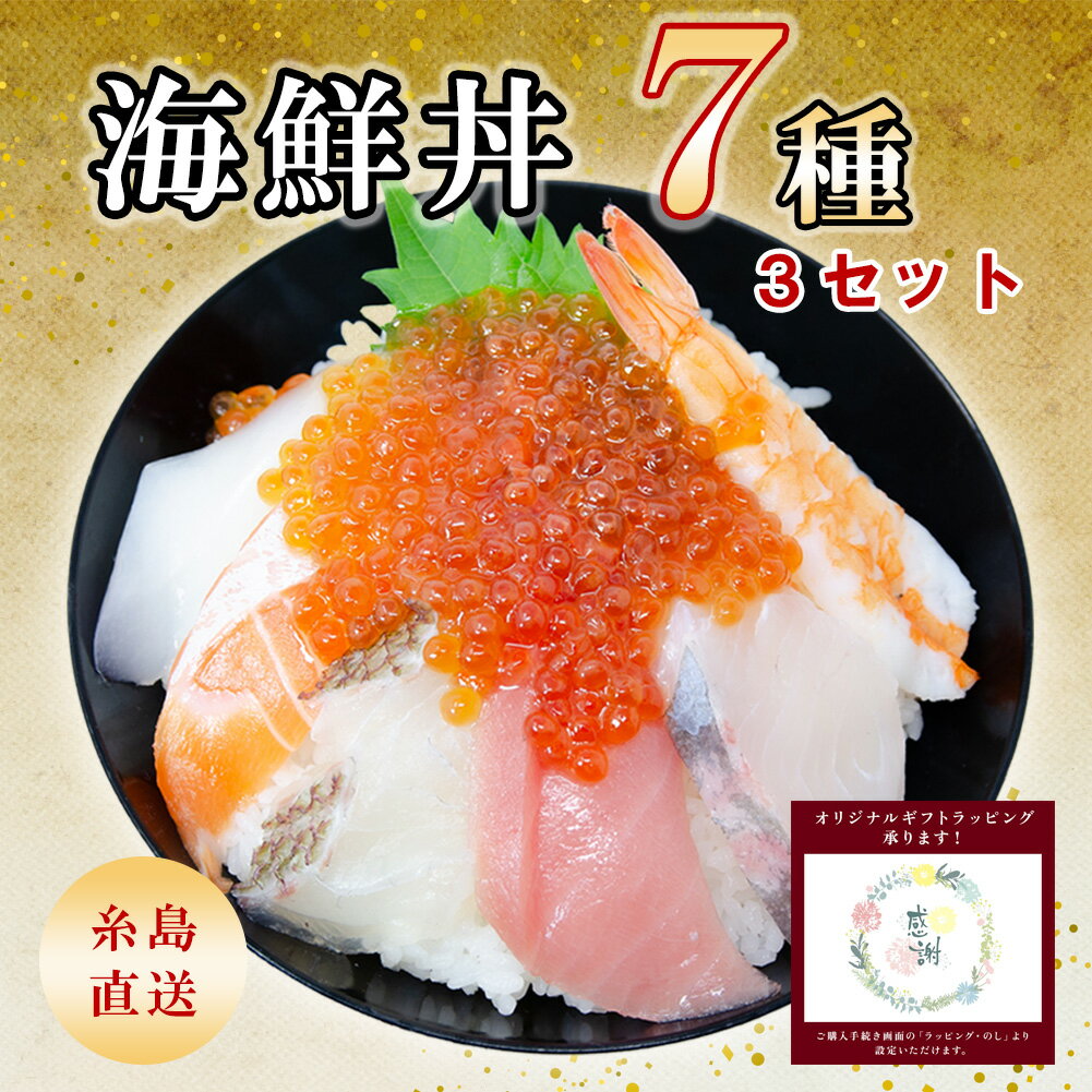 海鮮丼 レギュラーサイズ 3パック 1個90g×3パック 3人前 海鮮丼セット お歳暮お取り寄せ 真空パック ギフト 刺身セット 海鮮丼の具 どんぶりの具 丼の具 海鮮どんぶり 切り身 真鯛 かんぱち サーモン いくら 本鮪 冷凍海鮮 海鮮ギフトセット プレゼント 福岡 糸島 送料無料のサムネイル
