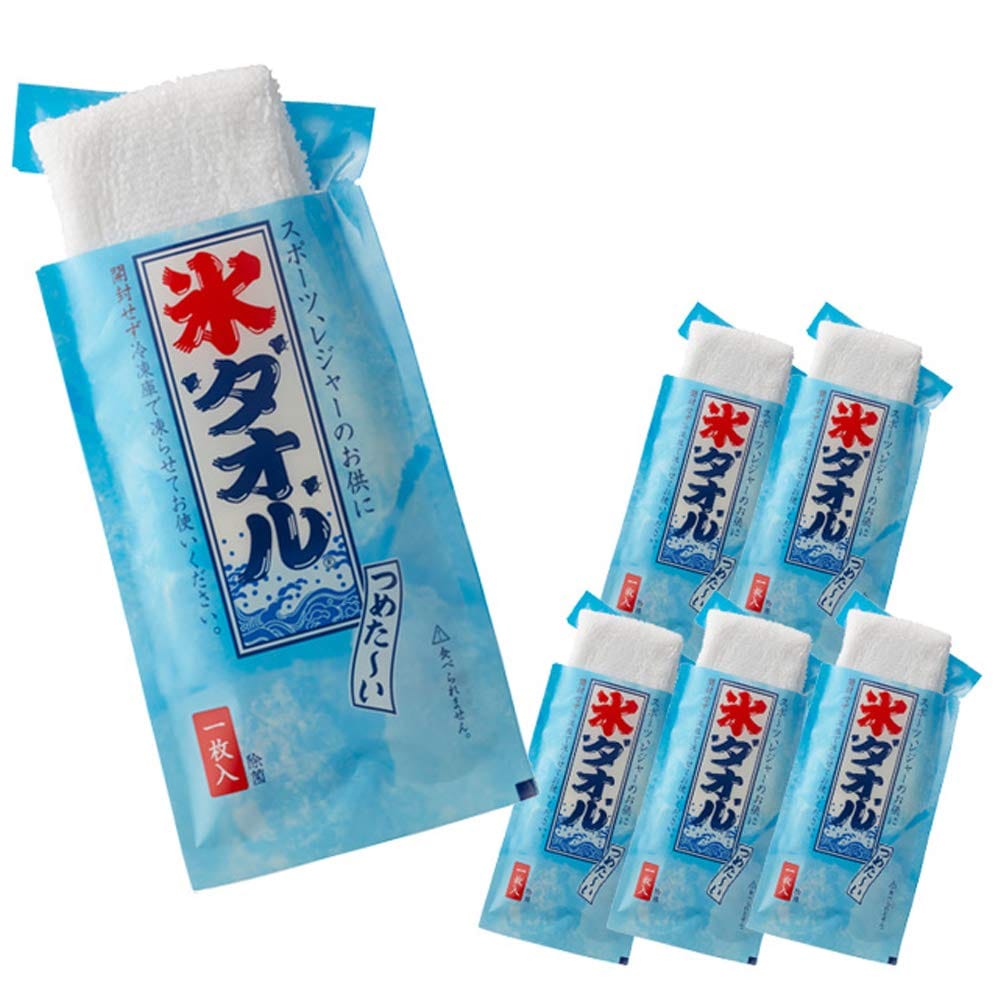 スポーツやレジャーのお供に活躍する氷タオルです。暑さ対策として、おてふきとして、急な発熱時にお使いいただけます。また、ご使用後はタオルとして繰り返し使えます。