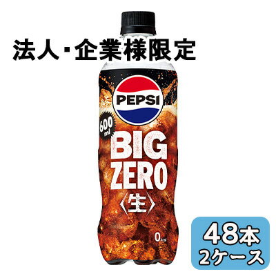 乐天商城 - 【法人・企業限定販売】[取寄] サントリー ペプシ ＜生＞ BIG ZERO 600ml PET 48本 (24本×2ケース) PEPSI ビッグ ゼロ　 送料無料 48221