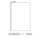 【個人様購入可能】●代引き不可 ヒサゴ A4白紙30穴 × 1200枚 71293