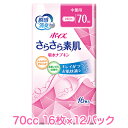 【法人・企業様限定販売】 日本製紙クレシア ポイズ さらさら素肌 吸水 ナプキン 中量用 (70cc) 16枚×12パック 送料無料 10943