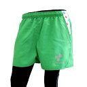 【ポイント5倍 期間限定】【個人様購入可能】● DOUBLE3 レディース (Ladies) ランニングショートパンツ3インチ(DW5480) グリーン 送料無...