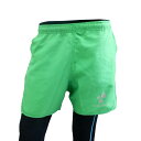 【ポイント5倍 期間限定】【個人様購入可能】●DOUBLE3 レディース (Ladies) ランニングショートパンツ5インチ(DW5490) グリーン 送料無料...