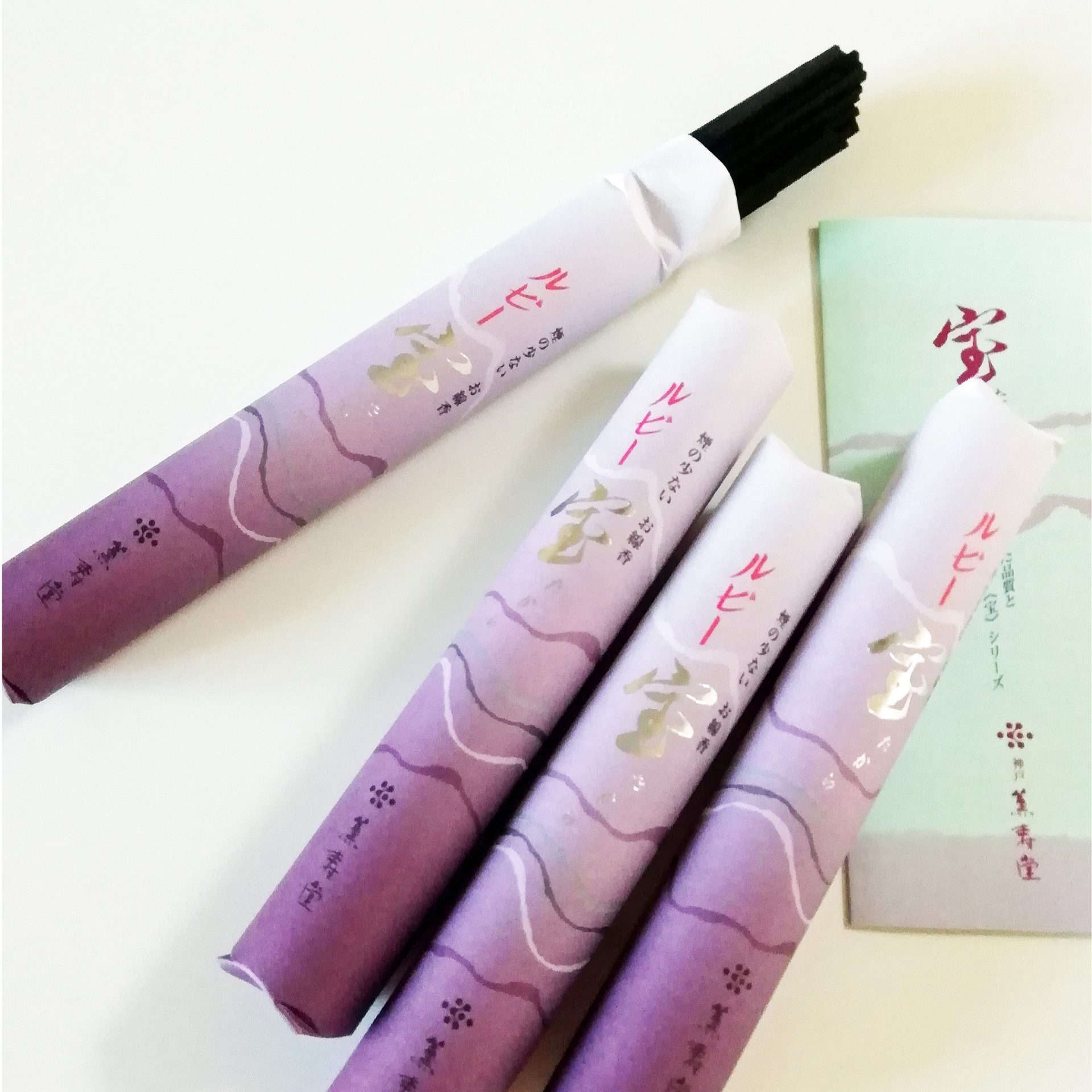 線香 薫寿堂 ルビー宝 桐箱 短寸8入