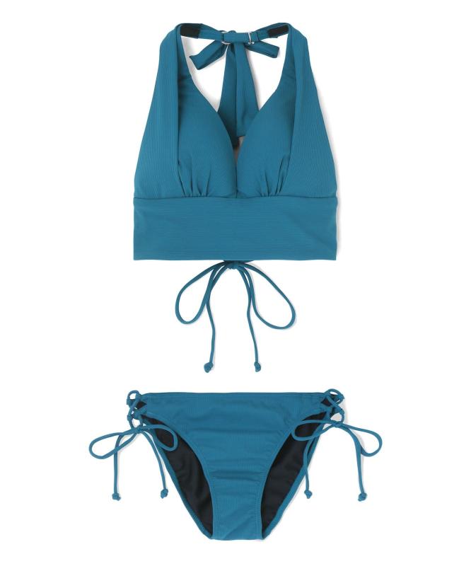 [三愛水着楽園] ビキニセット ナチュラルだけどしっかり盛れる【ナチュラルアップブラ】 ノンワイヤービキニ 55-53-3-1655 レディース グリーン 7 号