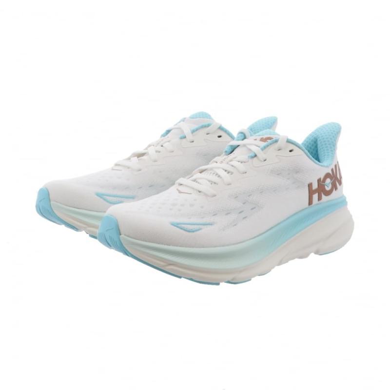 [ホカ] 陸上/ランニング ランニングシューズ クリフトン 9 ワイド レディス 25.0 ホワイト×ゴールド