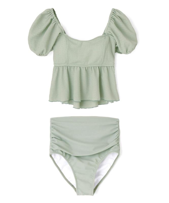 [三愛水着楽園] ビキニセット パフスリーブビキニ 55-53-3-1672 レディース