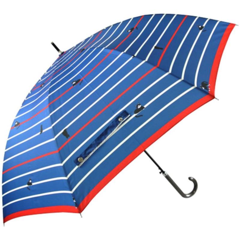 ベーシックスタンダード(Basic Standard) 長傘 レディース 大きい おしゃれ レザーハンドル 大判 65cm ワンタッチ ジャンプ傘 丈夫 耐風 グラスファイバー骨 かわいい バラ 花柄