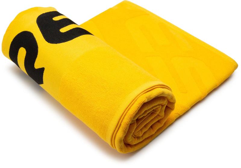 CRESSI ビーチタオル 100％コットン素材 [ BEACH ] クレッシーロゴ入り 大きめタオル イエロー (100×18..