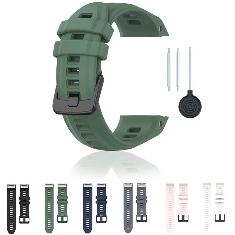 Aoouik GARMIN用 ガーミンInstinct 2S 交換用ベルト バンド20mm シリコン製 工具付き 5色