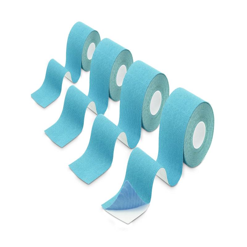 テーピングテープ 4巻入 3.8cm x 5m キネシオロジーテープ キネシオ テープ 筋肉・関節をサポート 通気性 伸縮性強い 汗に強い