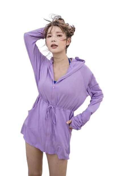 [growncharm] ラッシュガード レディース ロングハイネック ひんやり素材 特殊素材ラッシュガード 【UP..