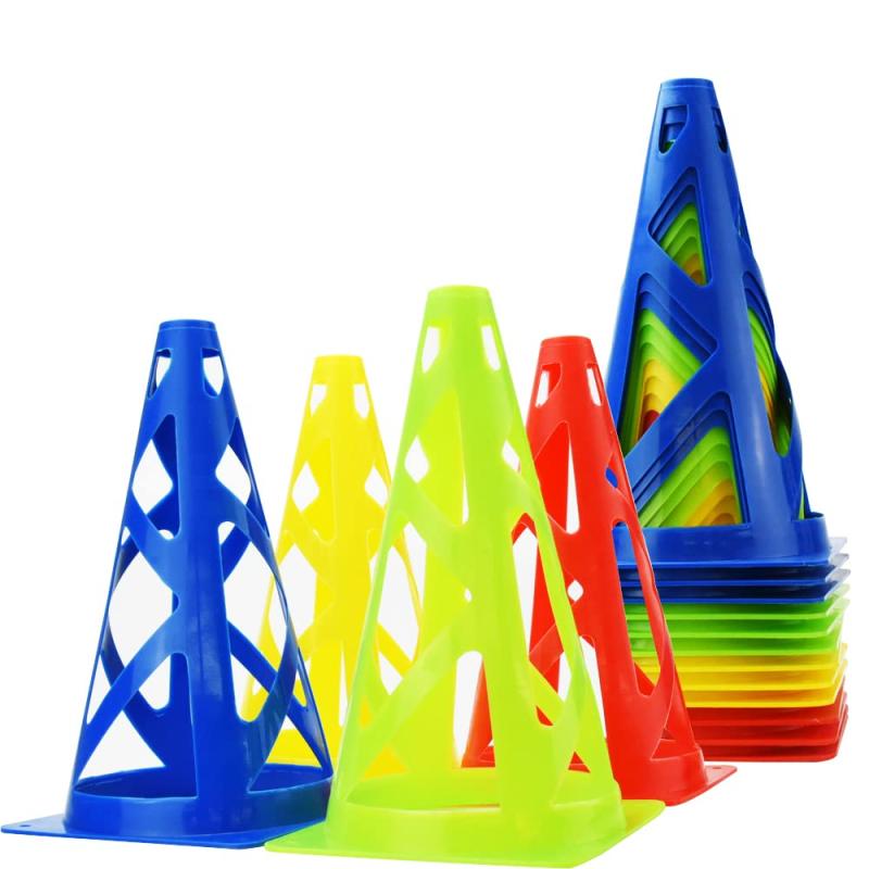 カラーコーン マーカーコーン 軽量 コンパクト サッカー フットサル 練習 運動会 収納袋付き(4)