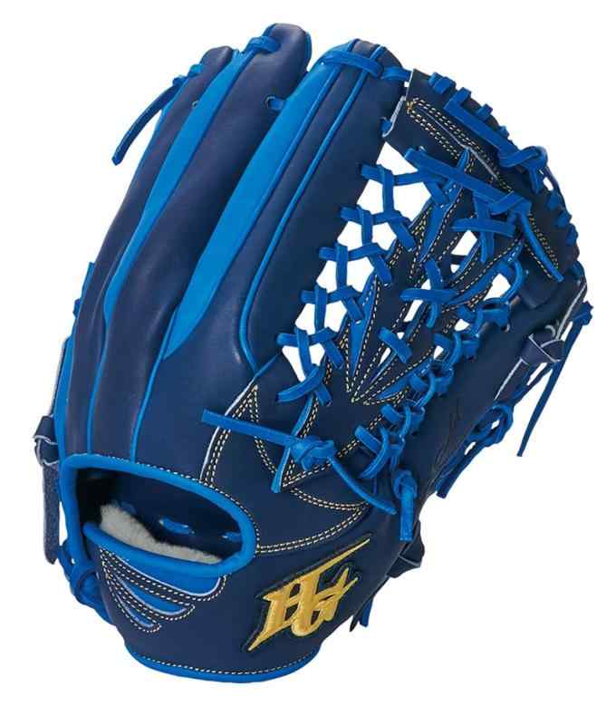 HI-GOLD ハイゴールド 硬式・軟式兼用オールラウンド用グラブ 真極 MKG-3018 ネイビー×ブルー LH 右投げ 外野手用