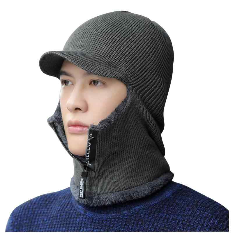 [Umeloeo] ニット帽子 防寒一体式ニット帽子 ネックウォーマー 一体型 柔らかい ニットキャップ 裏起毛 防寒帽子 耳保護 秋 冬 暖かい 男女兼用 厳しい寒さ 冬用帽子 外暖かく過ごす 野外作業
