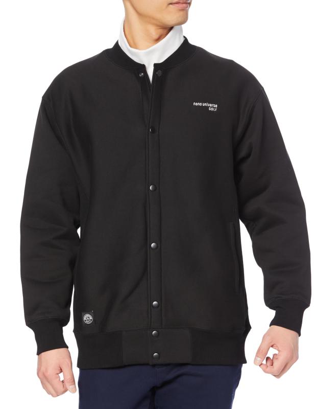 [ナノユニバース ゴルフ] メンズ 長袖 スウェットブルゾン (刺繍ロゴ・ワイドシルエット) / ゴルフ アウター / 030-4120101
