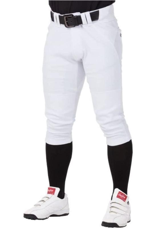 ローリングス(Rawlings) 野球 ズボン 大人用 ジュニア用 4D+PLUS ウルトラハイパーストレッチパンツ ショートフィット 練習用 (マーク有、ひざ2重加工) APP12S01 ホワイト