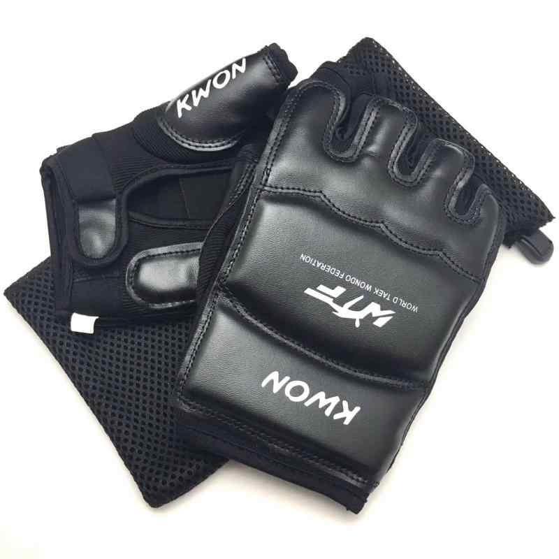 オープンフィンガーグローブ 子供用 大人 ジュニア キッズ 黒 練習用 総合格闘技 空手 テコンドー 収納..