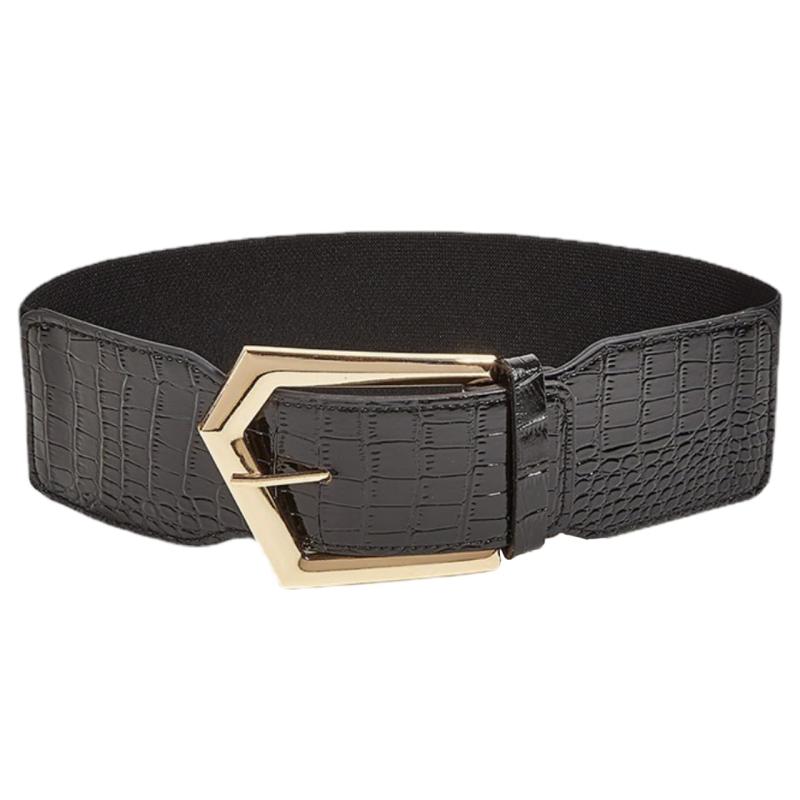 [ホワイトファング] ワイドベルト ドレス コルセット ゴールドバックル エレガント シンプル レディース BTA240