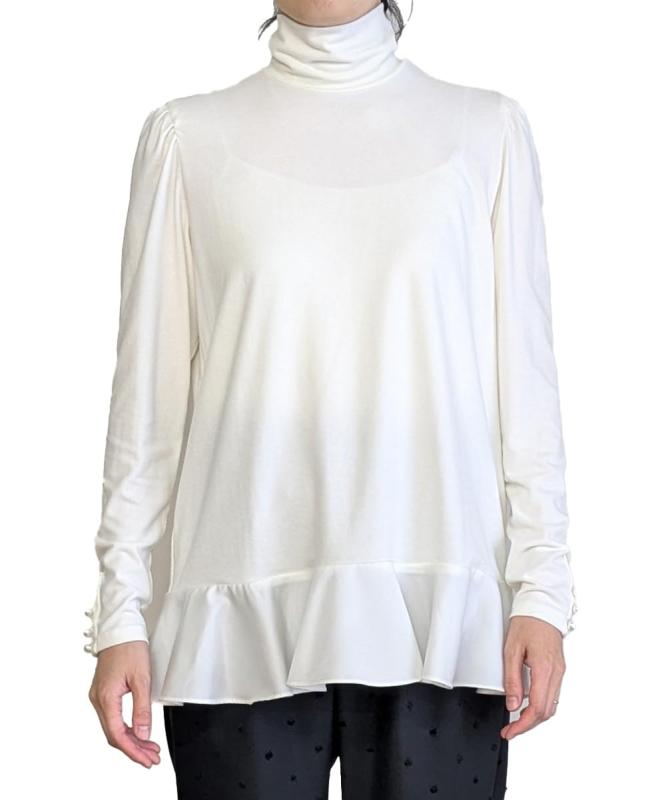 [SONO] カットソー ソフトタッチ ハイネックプリマプルオーバー レディース