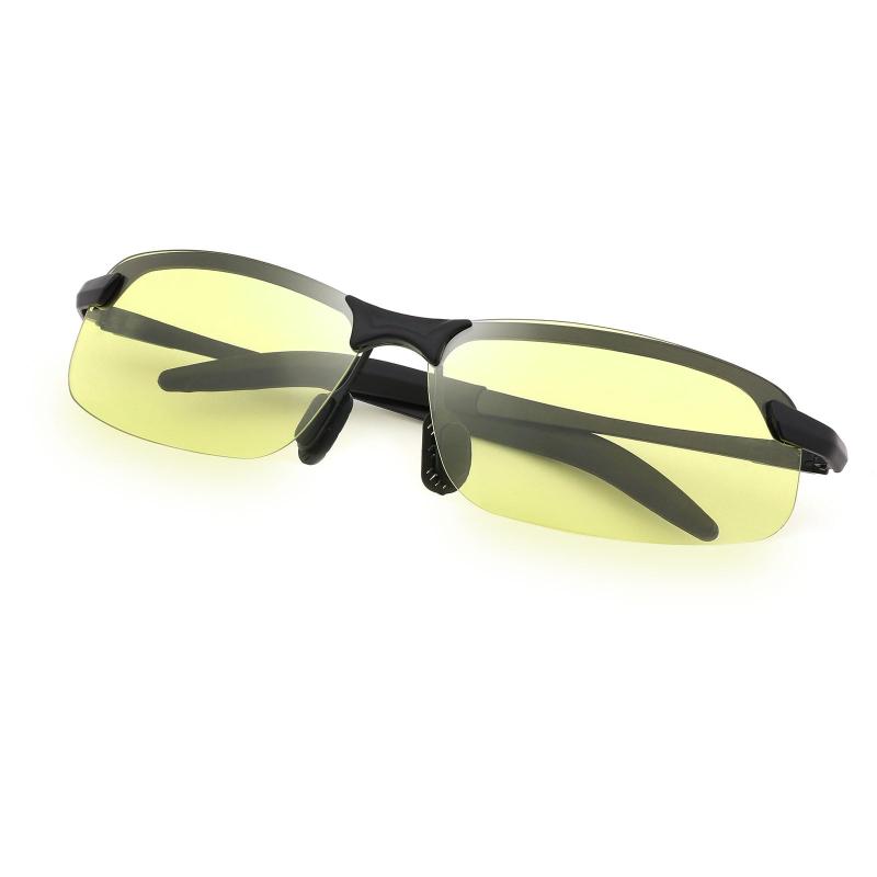 楽天つかさストア[FEISEDY] 調光偏光サングラス メンズ 金属フレーム UVカット ゴルフスポーツドライブ用 軽量偏光グラス B1067