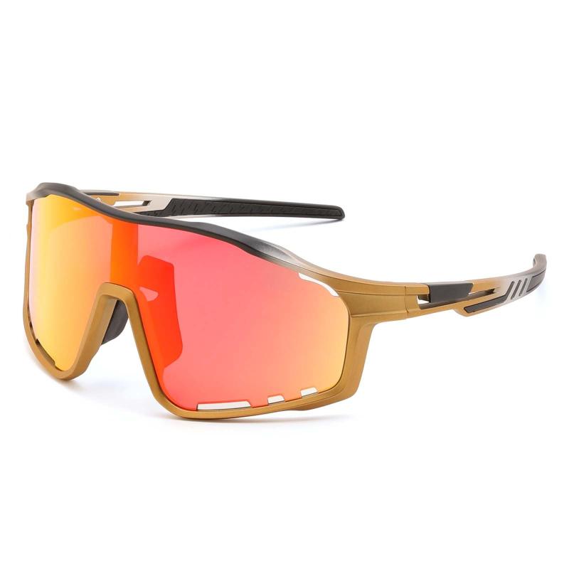 楽天つかさストア[FEISEDY] スポーツサングラス ワンレンズ UV400 メンズ レディース TR素材フレーム PCレンズ 滑り止めテンプル 滑り止めノーズパッド 包み込み設計 自転車 登山 釣り ゴルフ ランニング ドライ