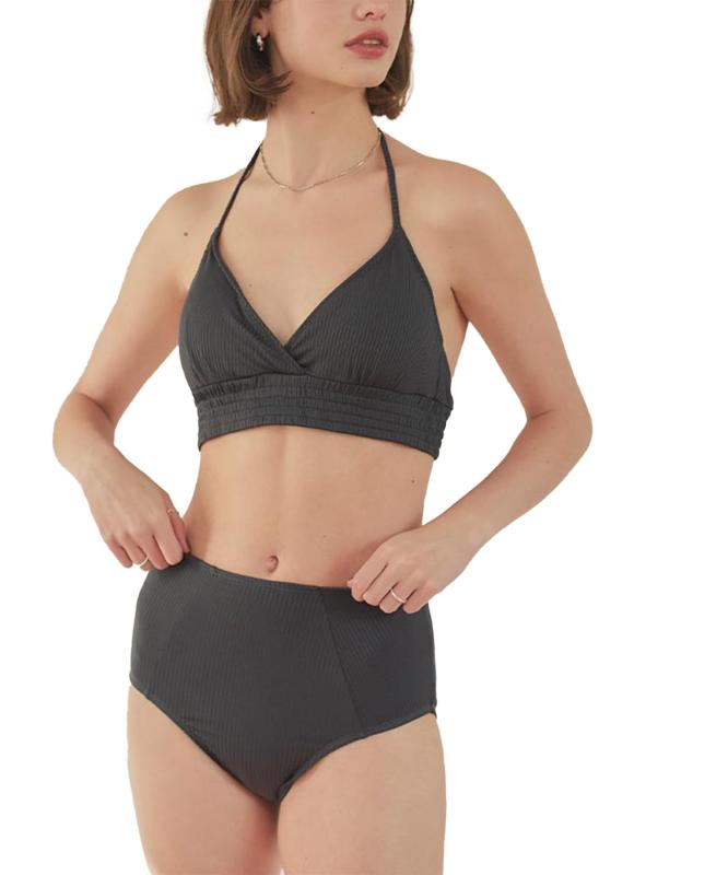[シードレス] バックリボン ホルターネック × ハイウエスト ビキニ 水着 DEXM0578 レディース